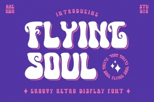 Flying Soul - Groovy Retro Display Font Download