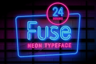 Fuse - Realistic Neon Typeface Font Download