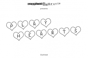 Play Hearts Outlined Font Download