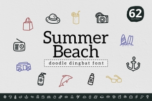 Summer Beach Dingbat Font Download