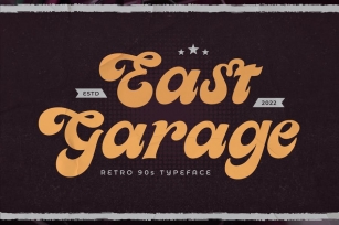 East Garage - Retro 90's Typeface Font Download