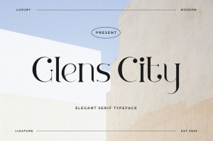 Glens City - Elegant Serif Typeface Font Download