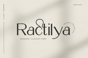 Ractilya - Modern & Elegant Font Font Download