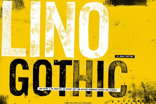 Lino Gothic a bold hand printed font Font Download