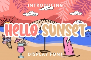 Hello Sunset Font Download