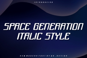Space Generation Italic Font Download