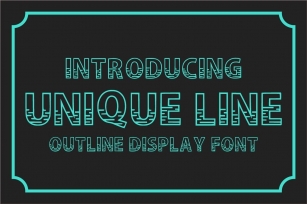 Unique Line Font Download