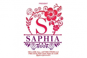 Saphia Monogram Font Download