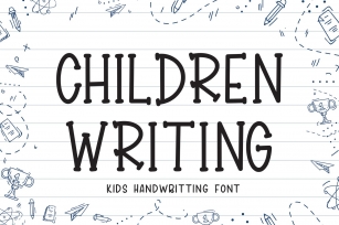 CHILDREN WRITING Font Download