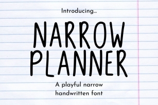 Narrow Planner Font Download
