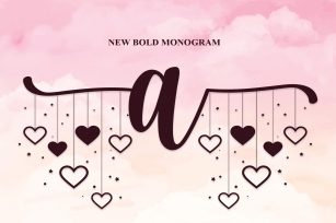 Heart Monogram Font Download