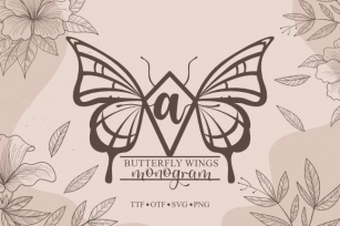 Butterfly Wings Monogram Font Download
