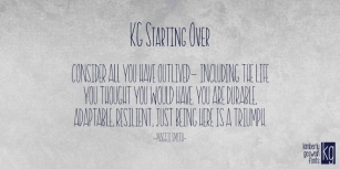 KG Starting Over Font Download