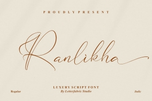 Ranlikha Luxury Script Font Font Download