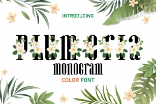 Plumeria Monogram Font Download