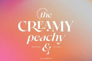 Creamy Peachy | Modern Retro font Font Download
