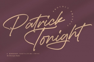 Patrick Tonight Signature Font Font Download