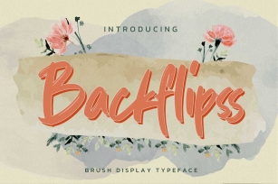 Backflipss - Brush Display Typeface Font Download