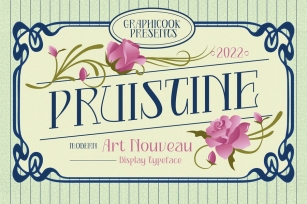 Pruistine Art Nouveau Display Typeface Font Download