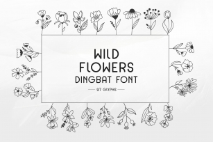 Wild Flowers Dingbat Font Download