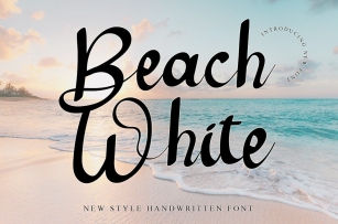 Beach White Font Download
