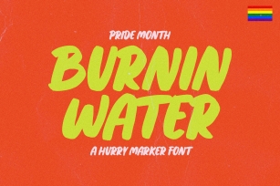 Burning Water marker Font Download