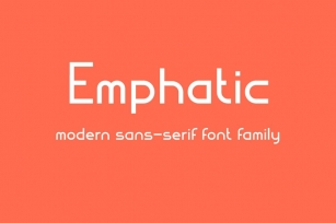 Emphatic - Modern sans-serif font family Font Download