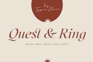 Quest and Ring Italic Font Download
