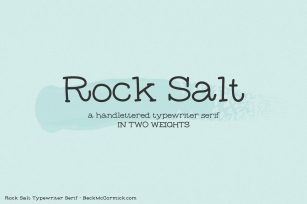 Rock Salt Typewriter Serif Font Download