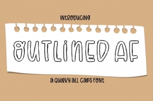 Outlined AF: A Quirky All Caps for Procreate Font Download