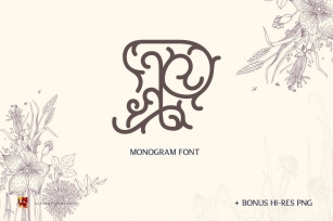 Prunellia Monogram Font Download