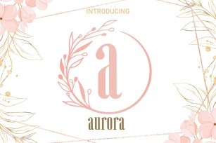 Aurora Leaf Circle Monogram Font Download