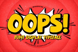 Oops - Fun Display Typeface Font Download