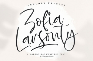 Zofia Larsonty Handwritten Font Font Download