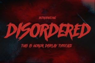 Disordered - Horror Display Brush Font Download