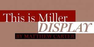 Miller Display Font Download