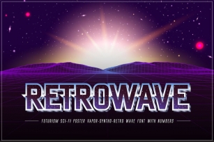 Retrowave – Retro Wave Poster Font Font Download