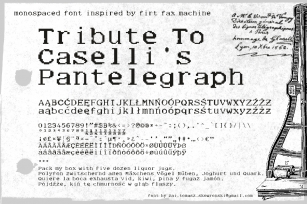 Tribute To Caselli 's Pantelegraph Font Download