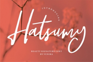 Hatsumy | Beauty Signature Font Font Download