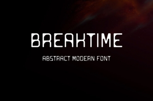 Breaktime - Abstract modern font Font Download