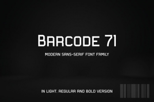 Barcode 71 - Modern sans serif font family Font Download