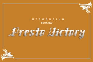 Presto Victory Font Download