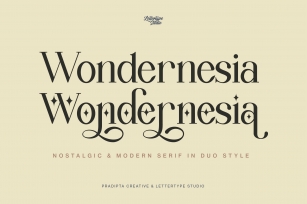 Wondernesia Nostalgic & Modern Serif Font Download