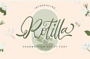 Rotilla | Handwritten Script Font Font Download