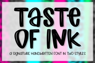 Taste of Ink Font Download