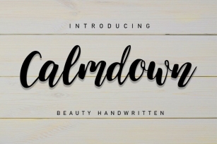 Calmdown Font Download