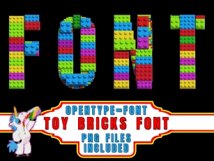Multicolor Toy Brick Font Download
