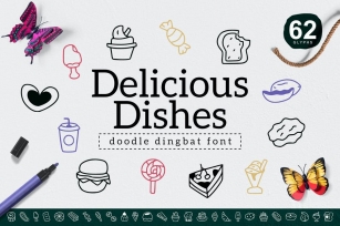 Delicious Dishes Dingbat Font Download