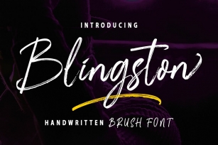 Blingston Brush Font Download