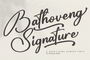 Bathoveng Signature Script Font Font Download